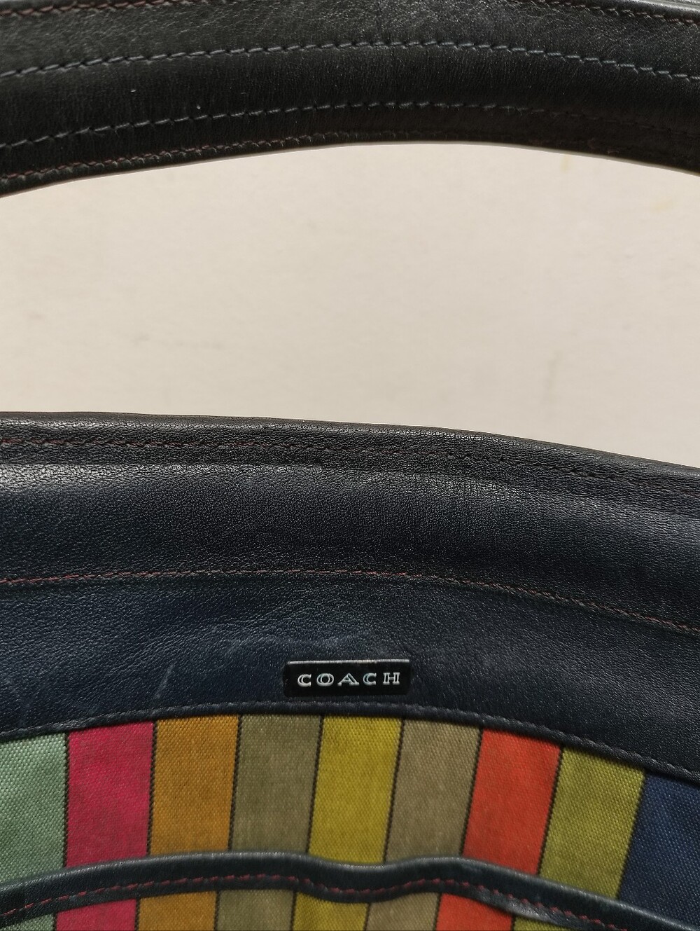 Vintage Coach Bonnie Cashin Large Bucket Bag Navy - Picture 8 of 15